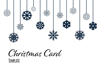 Christmas Greeting Card Template. Happy New Year Poster. Winter theme template for greeting and invitation cards design