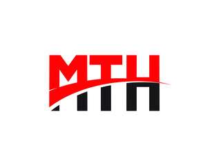 MTH Letter Initial Logo Design Vector Illustration