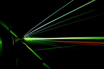 lights of cars with night. long exposure