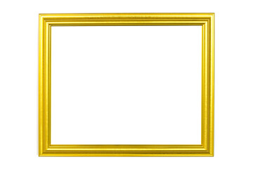 Golden vintage frame, Golden frame Louis isolated on white background