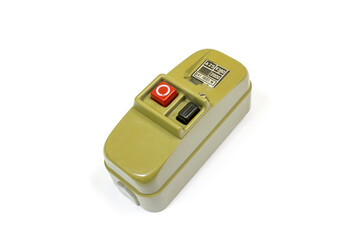 Old breaker on white background, isolated.