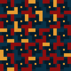 Abstract geometric pattern of squares. Seamless mosaic and tile. Vector illustration