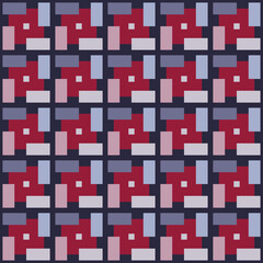 Abstract geometric pattern of squares. Seamless mosaic and tile. Vector illustration