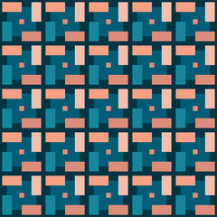 Abstract geometric pattern of squares. Seamless mosaic and tile. Vector illustration