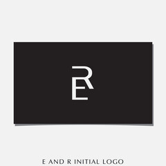 E AND R INITIAL LOGO DESIGN VECTOR