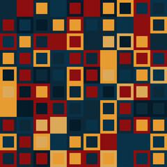 Abstract geometric pattern of squares. Seamless mosaic and tile. Vector illustration