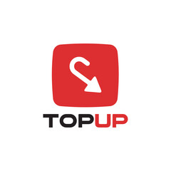 Top Up digital money balance app logo design