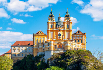 Melk abbey in Wachau valley, Austria - obrazy, fototapety, plakaty