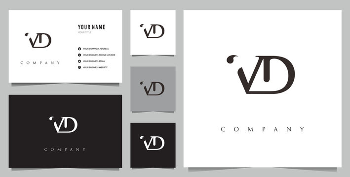 Initial VD logo and business card