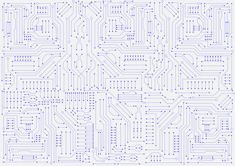 circuit board electronic or blue electrical line on white engineering technology concept vector background