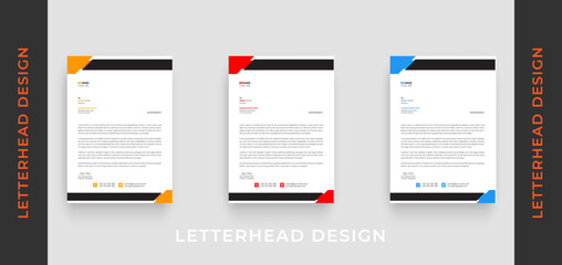 Business letterhead, Modern company letterhead template design	