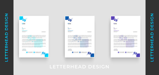 Business letterhead, Modern company letterhead template design	