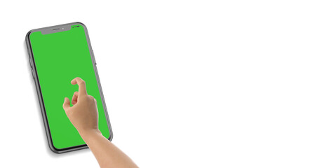 Tocando pantalla de dispositivo móvil