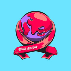 illustration of world aids day