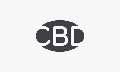 CBD letter logo vector isolated on white background.