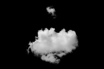 isolated clouds on black background for screen on blue sky.  Components in natural photo editing