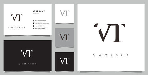 initial VT logo and business card