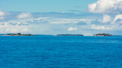 Flat islets off the coast of northern Bohol, Philippines.