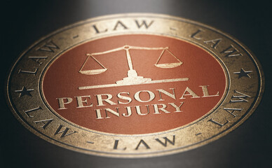 Legal services. Personal injury lawyer symbol. - 465804759