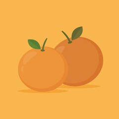 Illustration vector design of fresh orange fruit