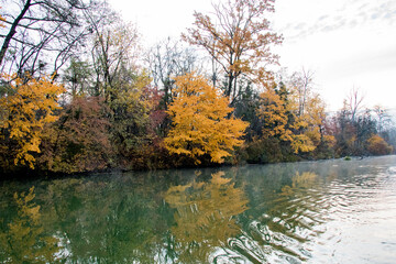 Beautiful landscapes by the reservoir