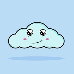 Illustration vector design of cloud cute character