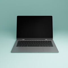 premium laptop 3D illustration front look