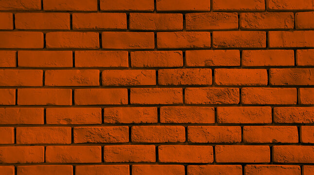 Fototapeta rustic red brick wall texture for an abstract vintage background. close up brick facade for loft architectural concept.