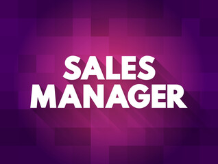 Sales manager text quote, concept background
