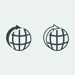 Energy Globe vector icon 