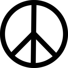 Peace Symbol Vector Icon on white background..eps