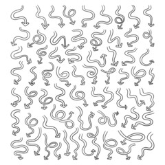 hand drawn vector set of arrow.