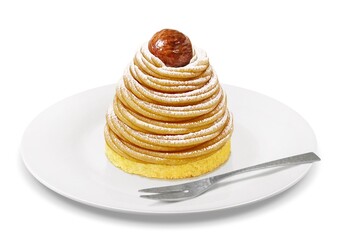 モンブラン 和栗 ケーキ イラスト リアル 