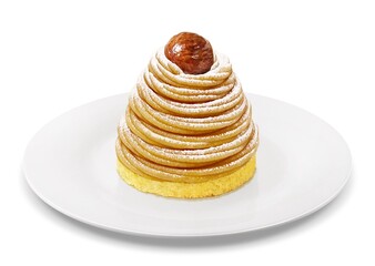 モンブラン 和栗 ケーキ イラスト リアル 