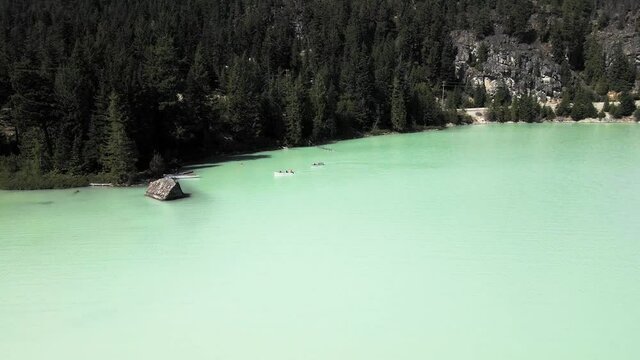 Kayaking on a lake near Whistler, BC, Canada