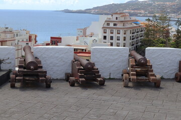 Festung, La Palma, Spanien, Kirche, Wehrturm, Kanonen