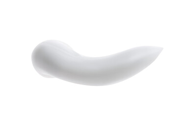 Smear of toothpaste isolated on white, top view