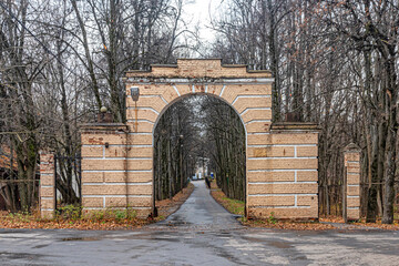 Old arched gate of the former noble estate