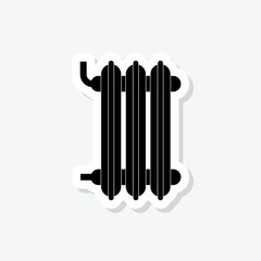 Radiator sticker icon isolated on white background