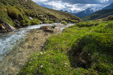 Mountain river on the pass - Grossglockner, Austria