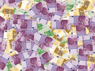 Euro bills illustration background