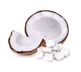 Coconut isolated on white background