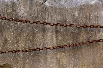 Fototapeta na wymiar Old rusty chain
