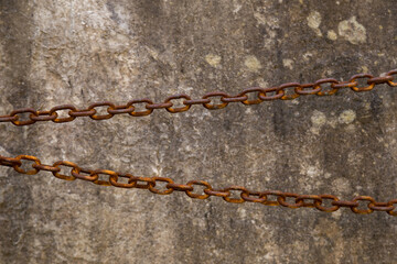 Old rusty chain