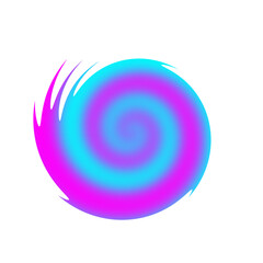 purple end blue spiral on a white background, illustration