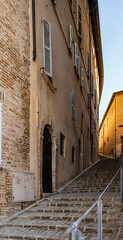 View on the stairway of San Francesco in Ancona, Marche - Italy