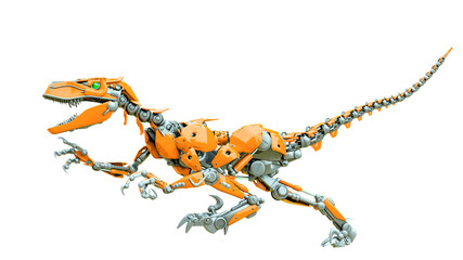 velociraptor robot doing a fast run