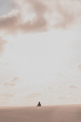 Maditating on the sand