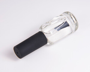 Nail polish bottle glass on white background mockup