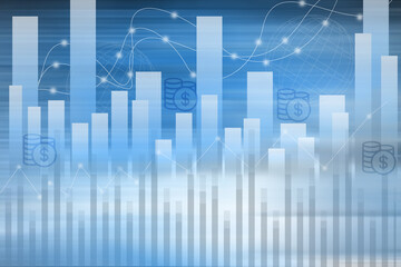 2d illustration futuristic business background pattern graph concept
